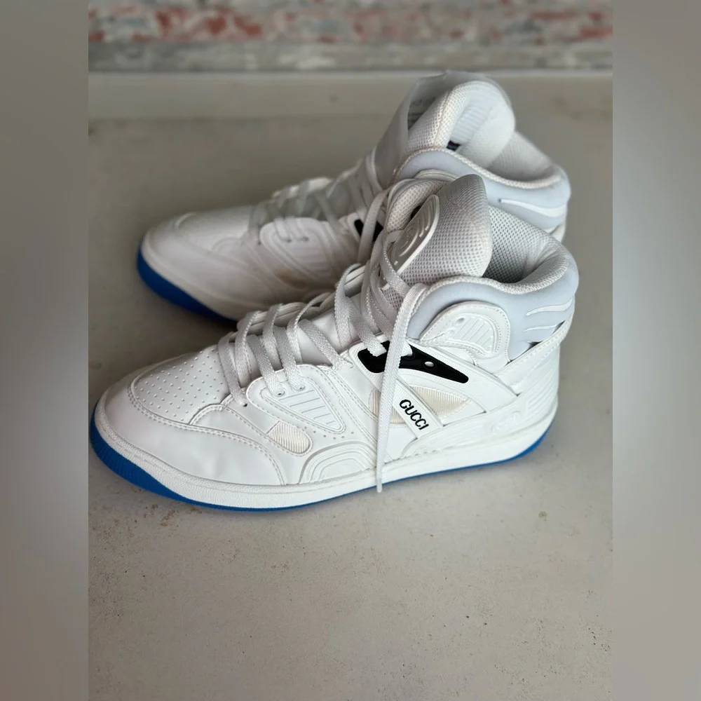 Gucci Basket high-top sneakers men’s US size 8 - Picture 2 of 16